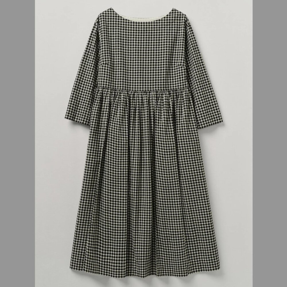 Classic Black and White Checkered Dress